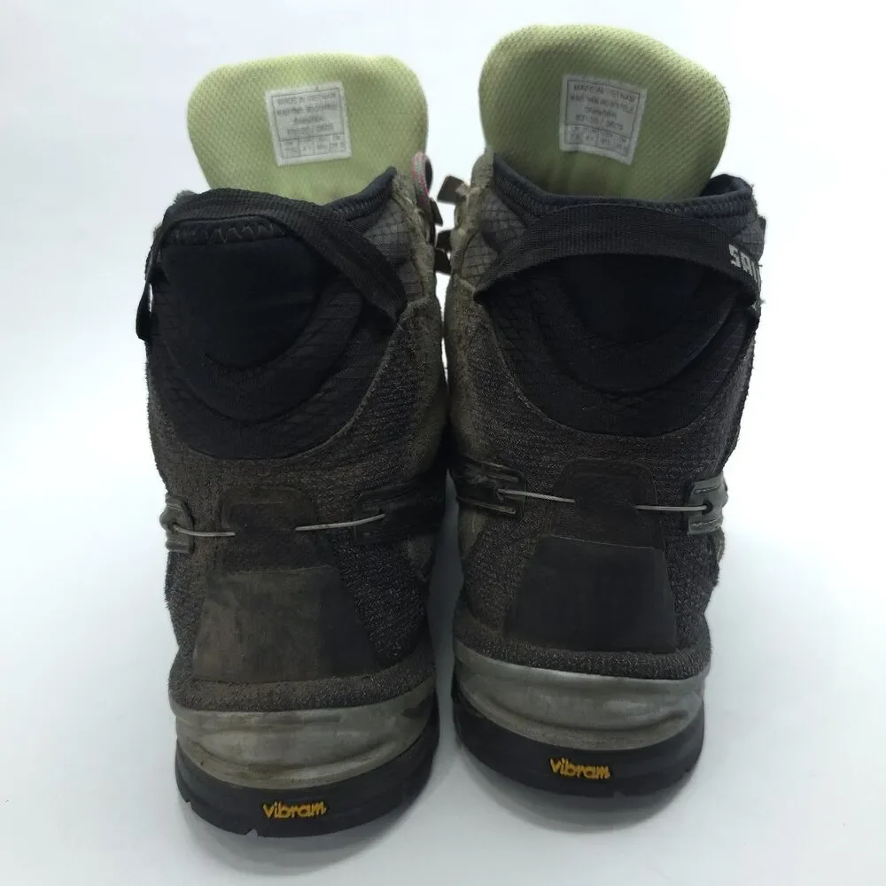 Salewa Boots Womens Sz 9.5 Alp Trainer Mid GTX Slate Gray Mint Hiking Gore-tex